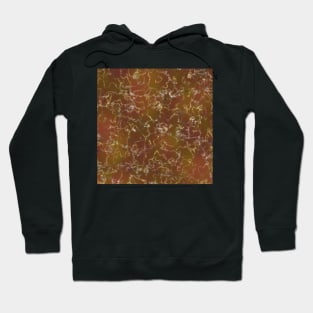 Brown marble stone with gold veins Hoodie